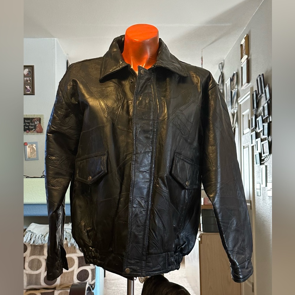 Large leather jacket by flightpath excellent condition
